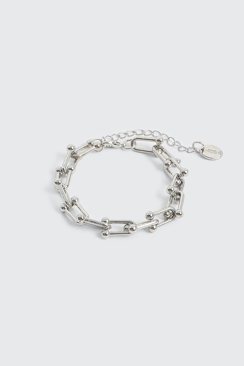 Ardene U-Link Chain Bracelet in Silver