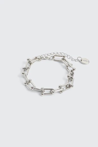 Ardene U-Link Chain Bracelet in Silver