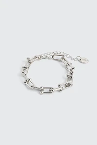 Ardene U-Link Chain Bracelet in Silver