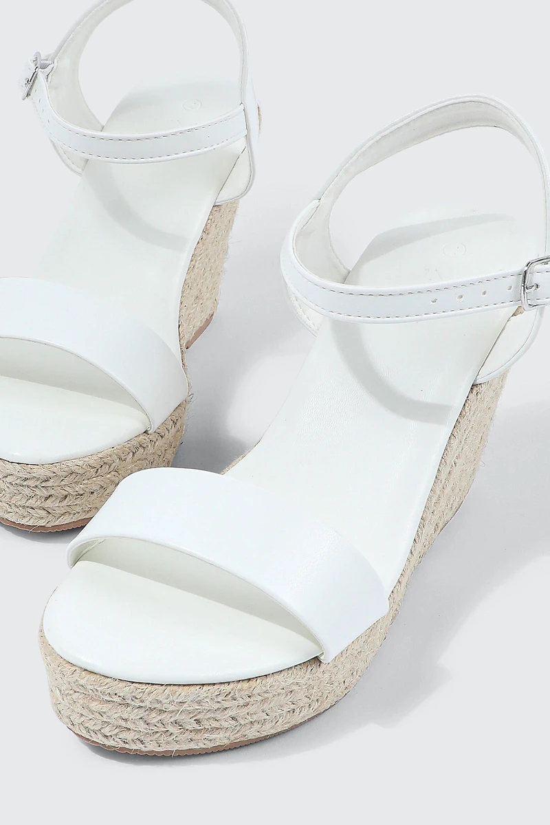 Sandales à talon compensé et bride cheville