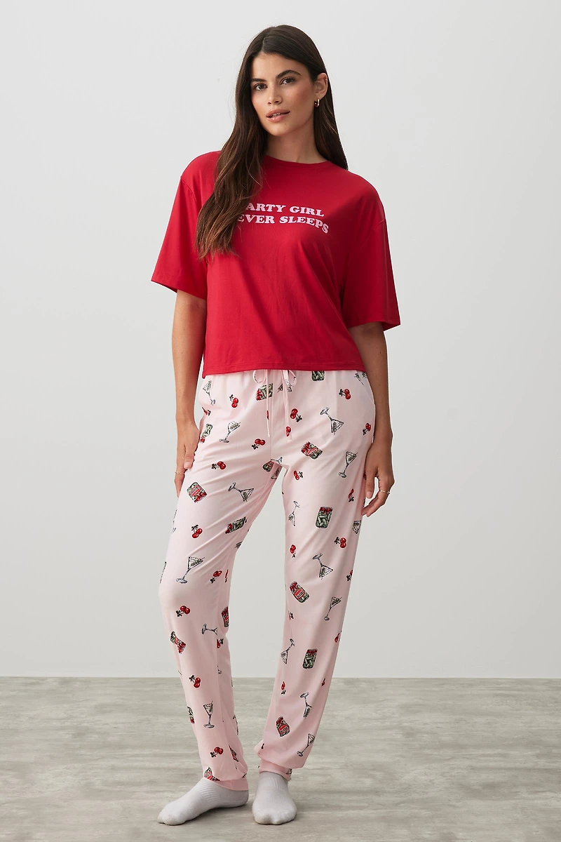 Ardene HUSHKNIT PJ Joggers in Light Pink | Size | Polyester/Elastane | Eco-Conscious