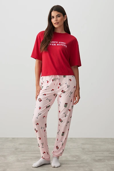 Ardene HUSHKNIT PJ Joggers in Light Pink | Size | Polyester/Elastane | Eco-Conscious