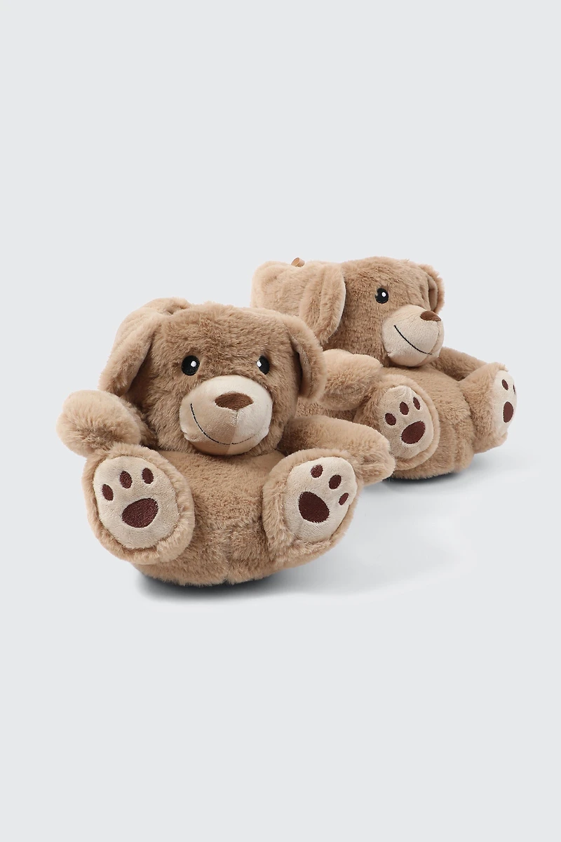 Pantoufles oursons en peluche