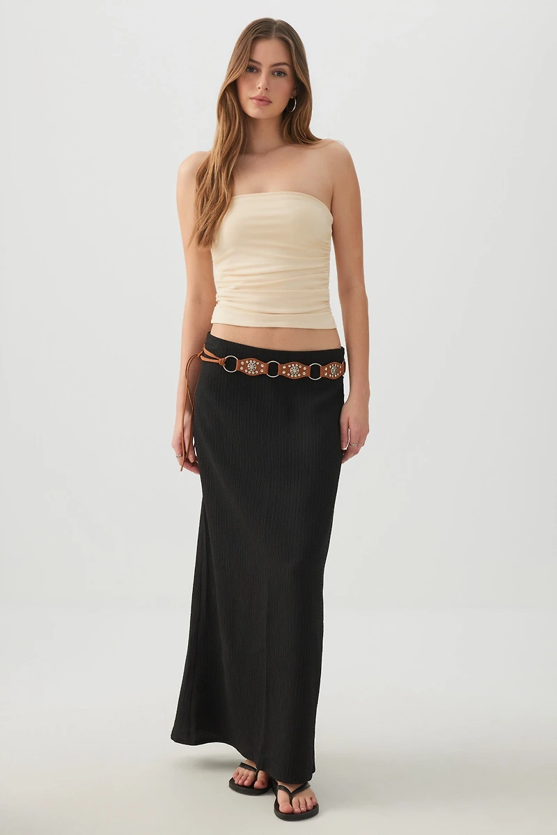 Jupe droite maxi