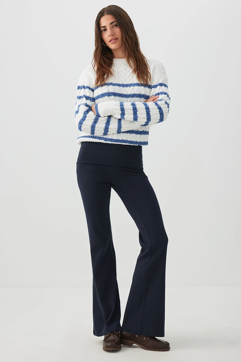 Legging évasé à taille repliable