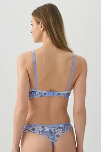 Culotte brésilienne fleurie en dentelle