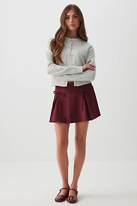 Ardene Bow Front Mini Skirt in | Size | Polyester/Rayon/Spandex