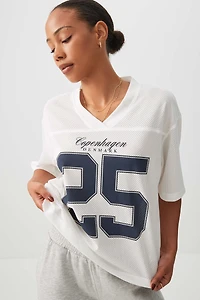 T-shirt de football court en maille filet