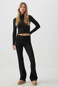 Legging envers doux à jambe évasée