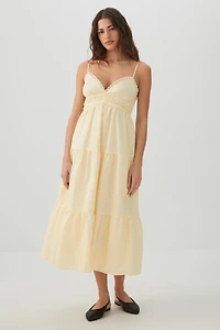 Robe maxi smockée
