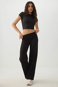 Pantalon à jambe droite et taille repliée camactive
