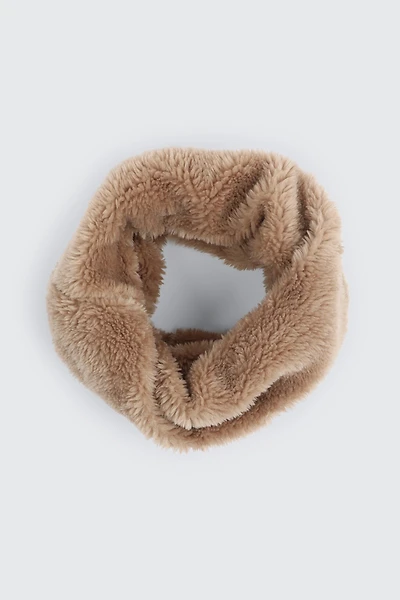 Ardene Faux Fur Crossover Snood in Brown | Polyester