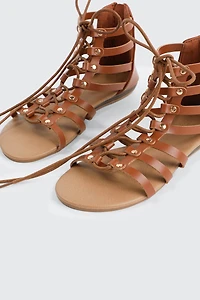 Sandales gladiateur lacées