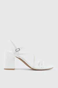 Sandales multibrides à talon bloc