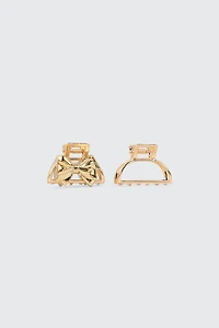 Ardene 2-Pack of Metal Hair Claws in Gold