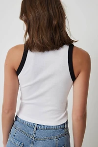 Camisole col haut à écusson contrastant