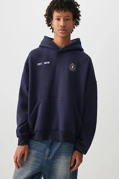 Ardene Man Graphic Hoodie For Men in Dark Blue | Size | Polyester/Cotton | Fleece-Lined