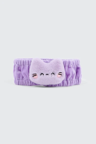 Ardene Kids Cat Spa Headband in Medium Purple | Polyester