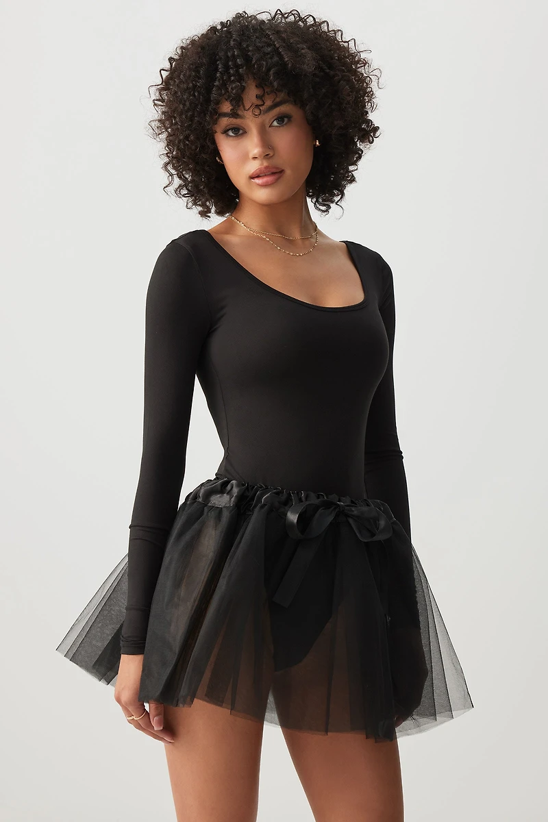 Ardene Mesh Tutu in Black | Polyester