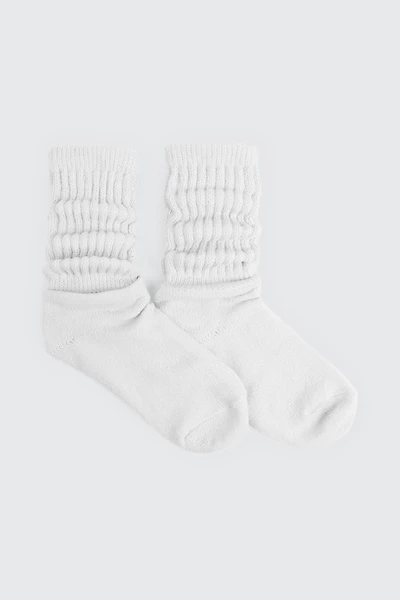 Ardene Slouchy Boot Socks in White | Polyester/Spandex