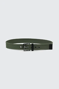 Ardene Man Canvas Belt For Men in Dark Green | Size Small | Polyester