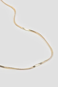 Chaîne plate plaquée or 14K