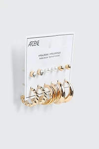 Lot de 6 paires de boucles d'oreilles mixtes