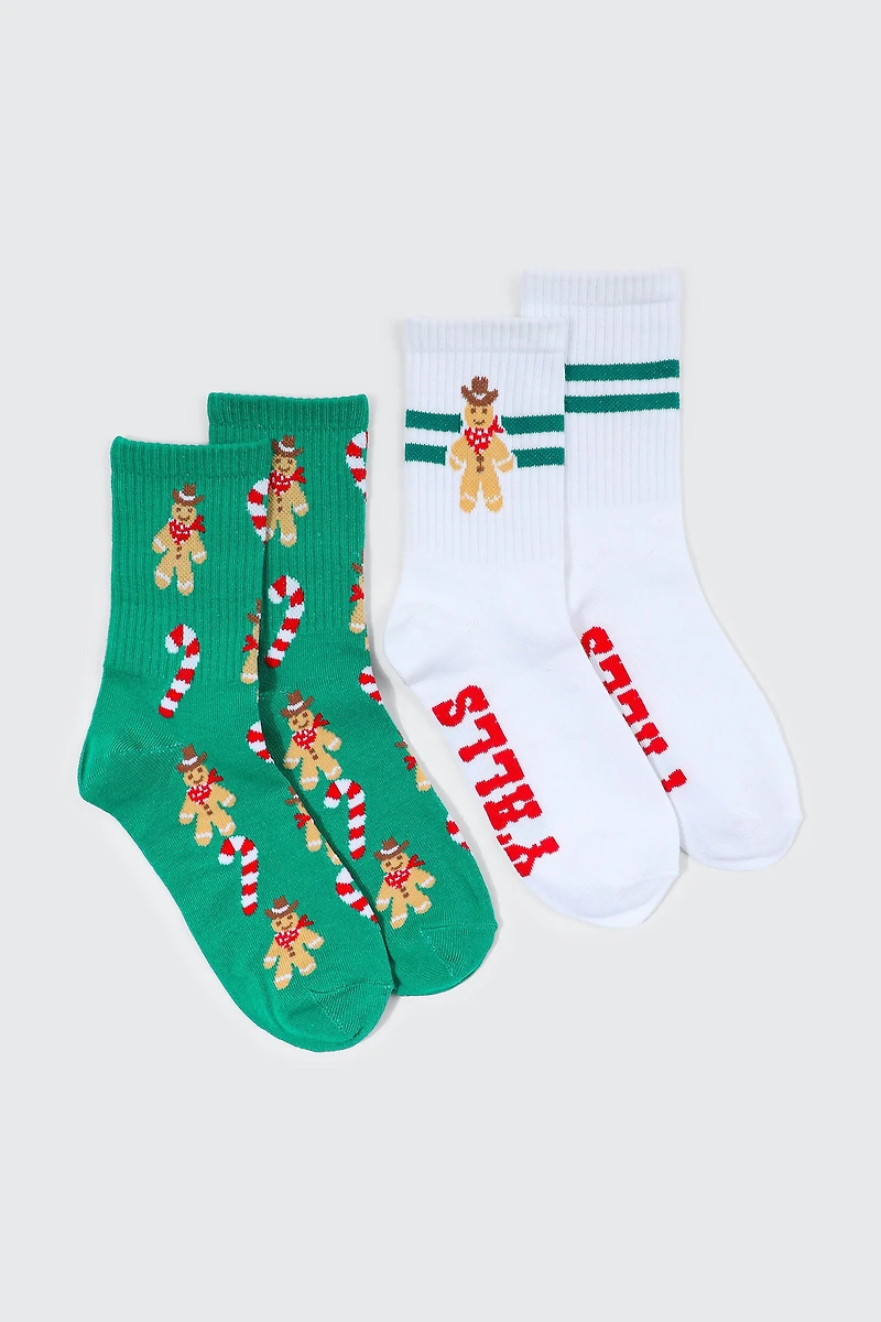 Ensemble de 2 paires de chaussettes danse western