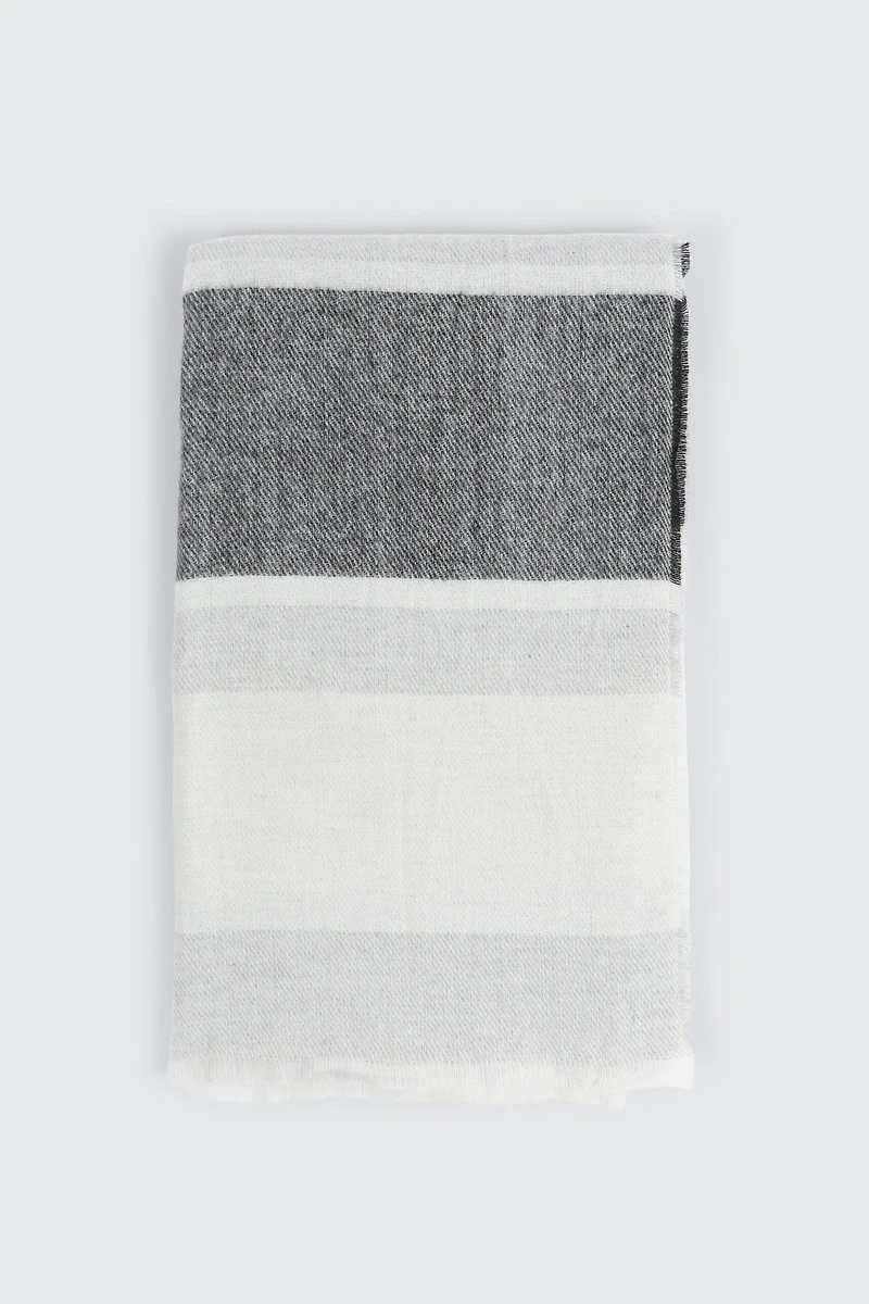 Foulard rectangulaire à blocs de couleur