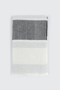 Foulard rectangulaire à blocs de couleur