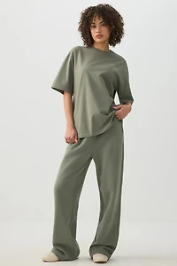 Ardene Oversized Graphic T-Shirt in Sage | Size | Cotton | Eco-Conscious