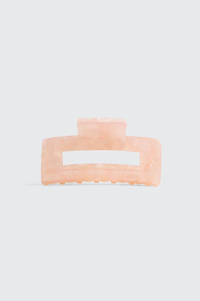 Ardene Rectangular Cutout Hair Claw in Light Pink