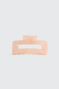 Ardene Rectangular Cutout Hair Claw in Light Pink