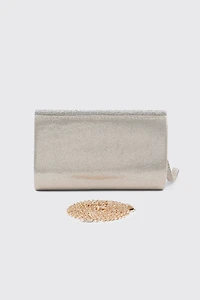 Pochette à rabat ornée de strass