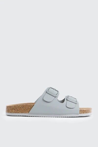 Ardene Two-Buckle Sandals in Light Blue | Size | Eco-Conscious