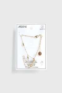 Ensemble bracelet et bague plaqué or 14K