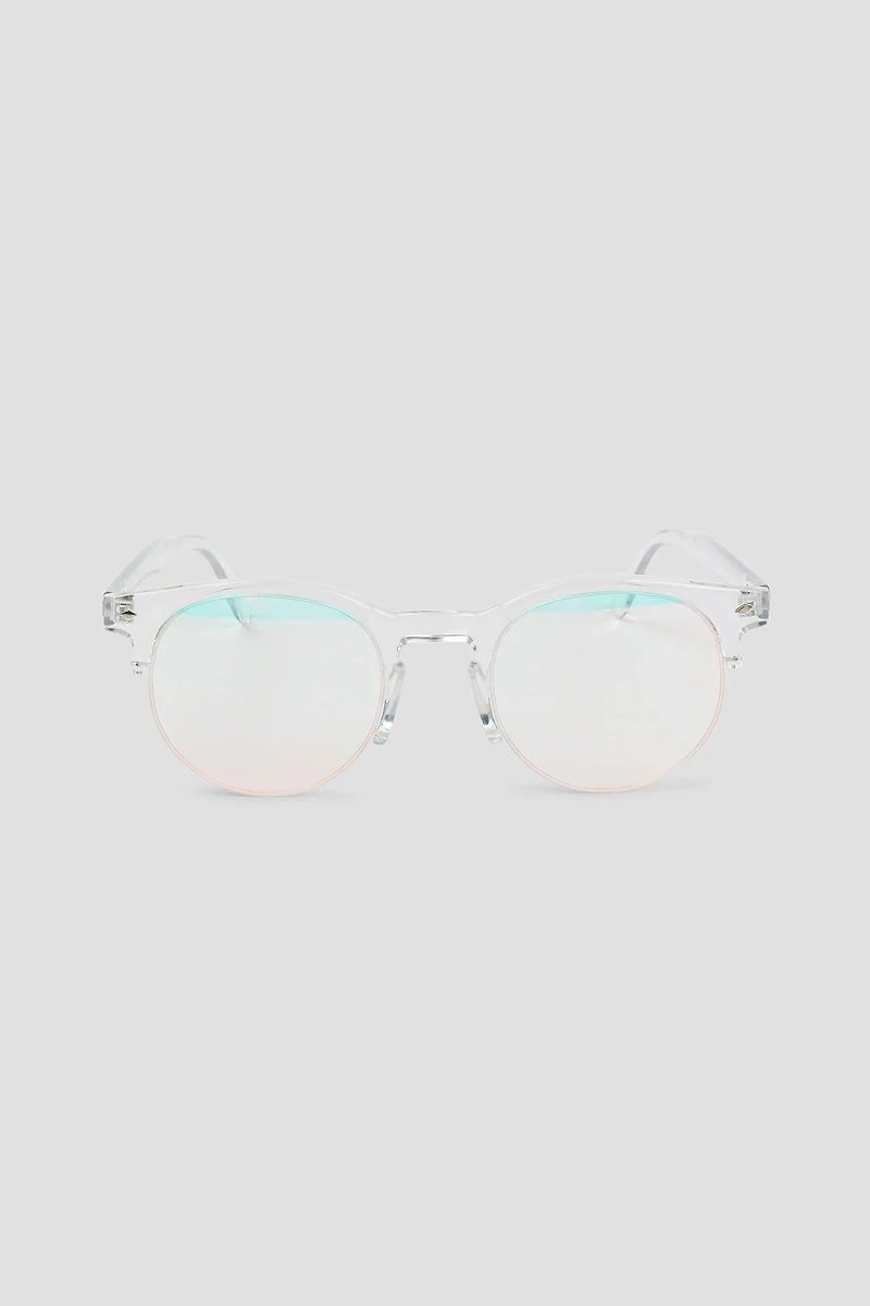 Ardene Clear Frame Clubmaster Sunglasses