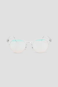 Ardene Clear Frame Clubmaster Sunglasses