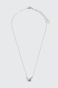 Ardene 14K Gold Plated Butterfly Necklace in Silver