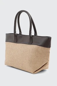 Sac fourre-tout effet paille