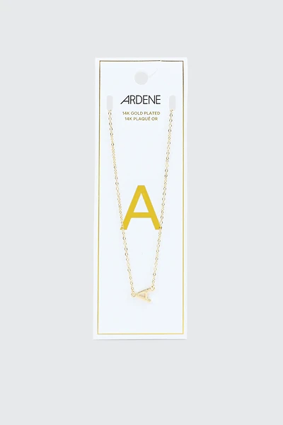 Ardene 14K Gold Plated Initial A Necklace