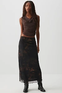 Camisole courte à col drapé