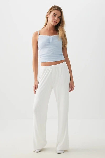 Pantalon pyjama en pointelle