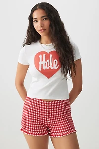 Ardene Hole Baby T-Shirt in White | Size | Spandex/Cotton