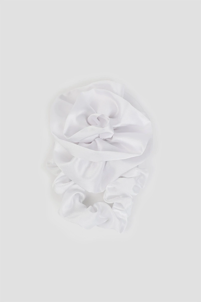 Ardene Rosette Scrunchie in White