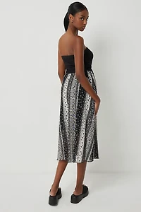 Robe maxi imprimée convertible