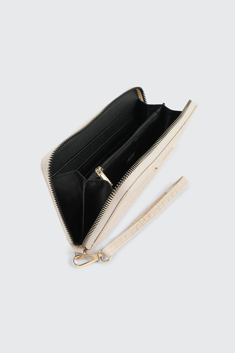 Portefeuille accordéon embossé croco