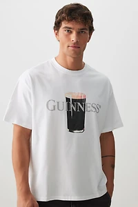 Ardene Man Guinness T-shirt For Men in White | Size | 100% Cotton
