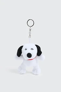 Ardene Snoopy Plushie Bag Charm in White