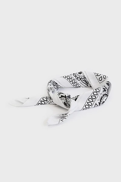 Ardene Paisley Bandana in White | Polyester